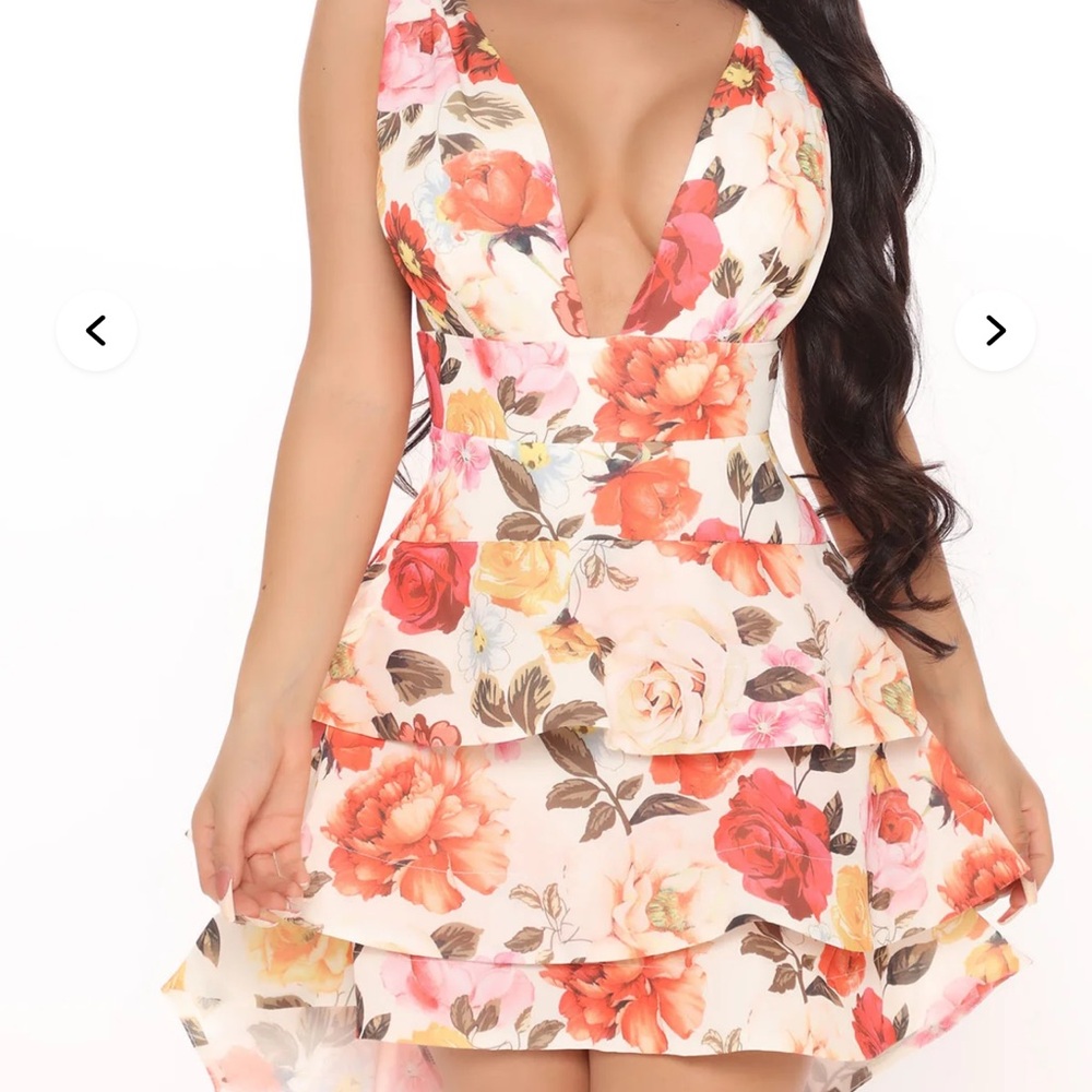 Floral High-Low Dress - Picture 3 of 5